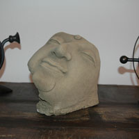 Deko Skulptur Buddha Gesicht
